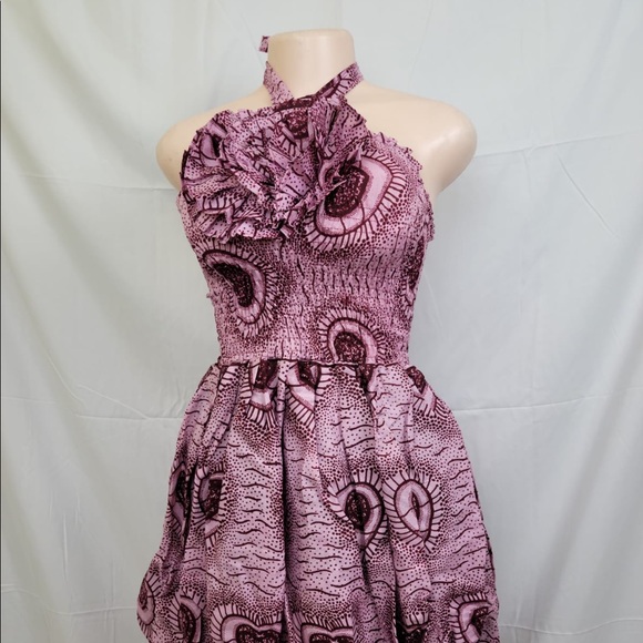 NWOT Mini Bubble African Print Dress - Picture 2 of 8